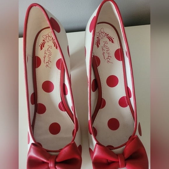 Lola Ramona Red And White Polka Dot Heels, VGUC, Size 39 - Picture 4 of 11